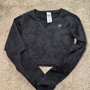 Gymshark Black Fitted Crop Hoodie
